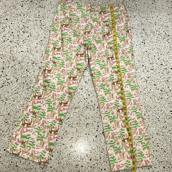 TIBI pink green monkey regency palm beach pants 4 - Picture 6 of 6